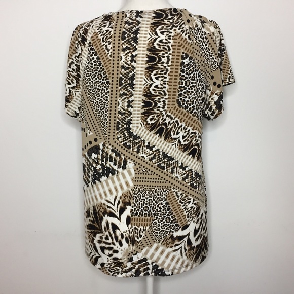 Style & Co. • Pleated Animal Print Blouse - Picture 6 of 7